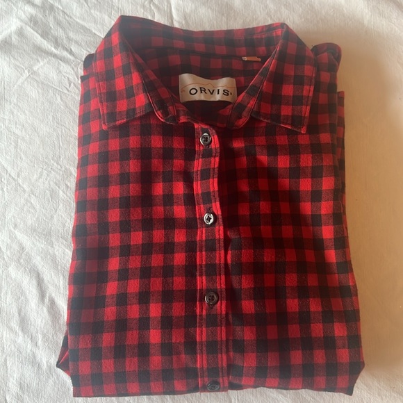 Orvis Buffalo Plaid button-up shirt women’s medium - Picture 3 of 4